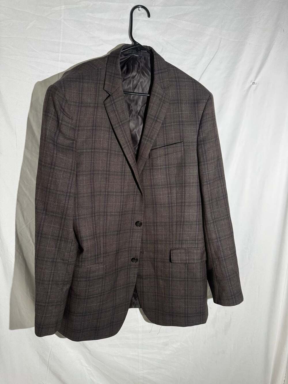 Ralph Lauren Mens Sport Coat Plaid Wool Canada Dillards Preppy Brown 46L
